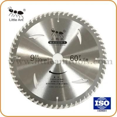 9&quot; 60t Circular Carbide Hardware Tools Cutting Disk Tct Saw Blade for Wood &amp; Aluminum