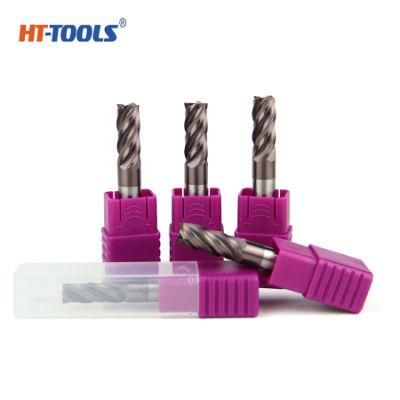 4 Flute Parallel Shank Solid Tungsten Carbide Milling Cutter End Mill for Stainless Steel Milling