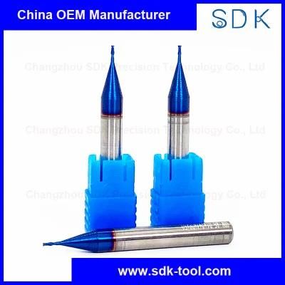 HRC65 Miniature Solid Carbide Flat End Mills for Hardened Steels