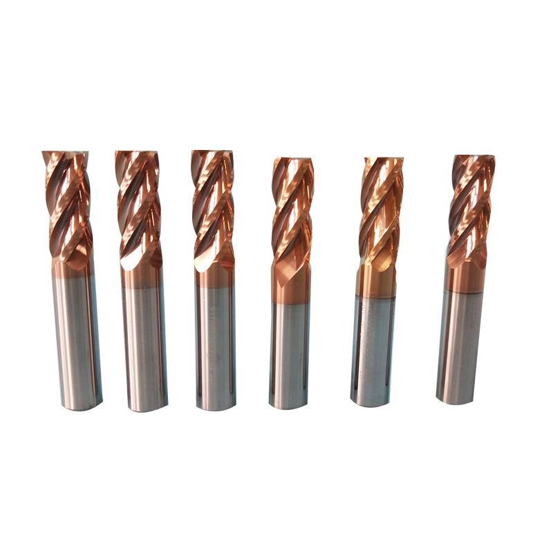 4 Flute Square End Mills Cutter for Aluminum Tngsten Carbide Tools End Mills Used for Matel Wooden Lathe End Mills Cutting Tools 2 Flute HRC45 Degree HRC55