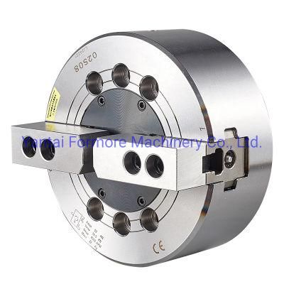 Monthly Deals 2 Jaw Through Hole Hydraulic Chuck, CNC Lathe 5&quot; Power Chuck for Milling Machine Slotting Head