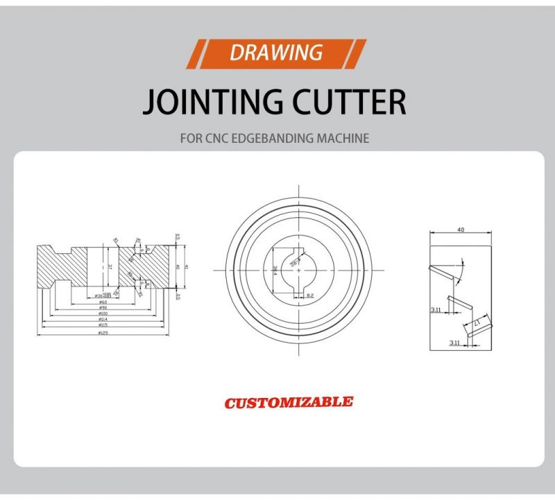 Kws PCD Diamond Tipped Pre Milling Cutter Edgebander Machine Woodworking PCD Pre Milling Cutter