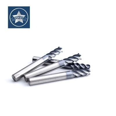 60&deg; Solid Tungsten Carbide End Mill 4 Flutes Square Mills Miling Cutter HRC60 1mm 1.5mm 2mm 2.5mm 3mm 4mm 5mm 6mm 8mm 10mm 12mm