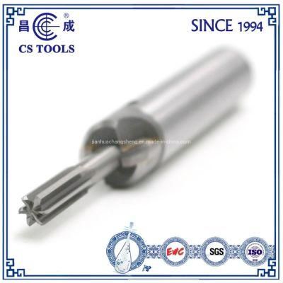 Detachable Solid Carbide Straight Slot 6 Flutes End Mill Head with Fixed Hole