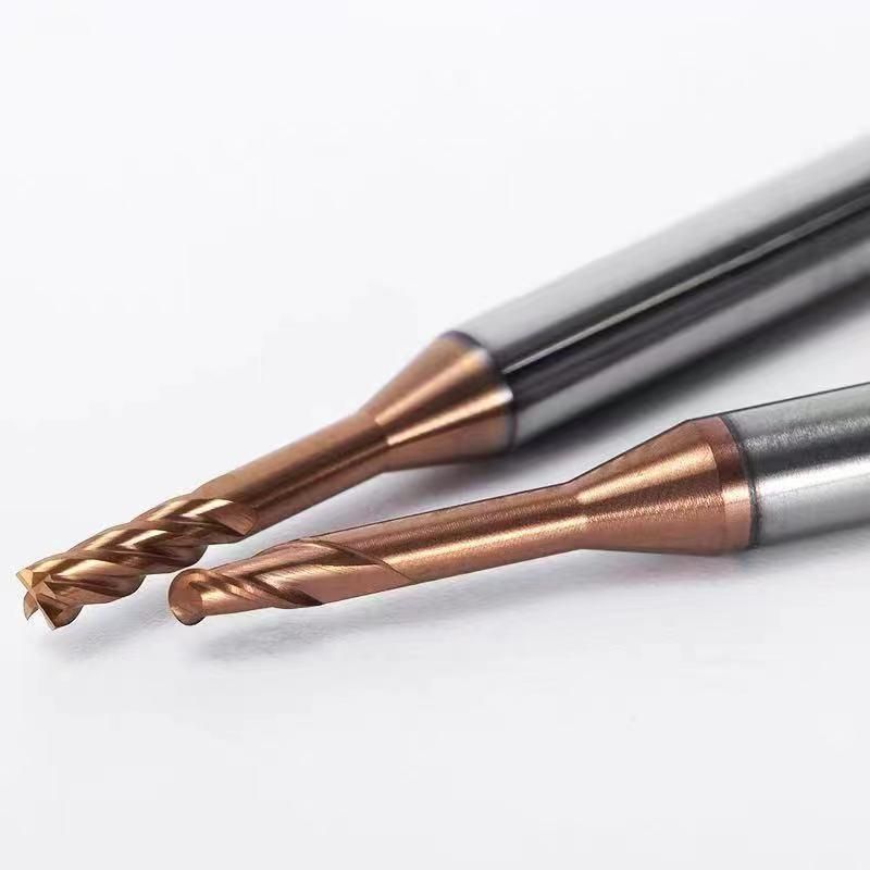 1mm 2mm 3mm 4mm 4 Flute Solid Carbide Milling Cutters 2 Flute Ball Nose End Mills
