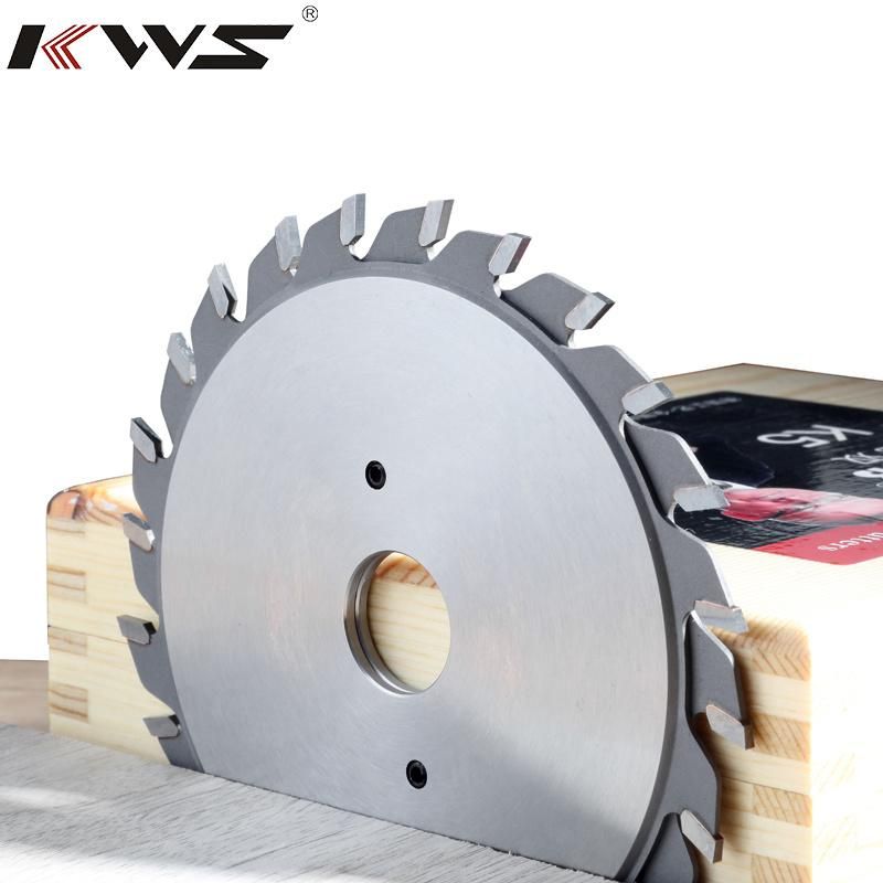 Kws Adjustable Split Scoring Saw Blade for Sliding Table Saw 120 mm 24 Teeth Tct Tungsten Carbide Disc Saw Blade Tools Schelling Carbide Tipped Saw Blade