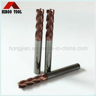 HRC60 4mm Cutting Dia Copper Coating Carbide End Mill