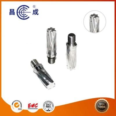 High Speed Steel Threaded Shank 6 Spiral Flutes Reamer for Reaming Hole