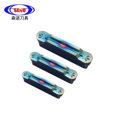 Hardware Metal Groove Tool Cemented Grooving Carbide Tips Coated Royal Blue Mrmn300-M for Machining Nickel Alloy