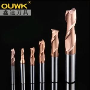 Ouwk 2 Flutes HRC55 Solid Carbide Milling Cutter End Mill