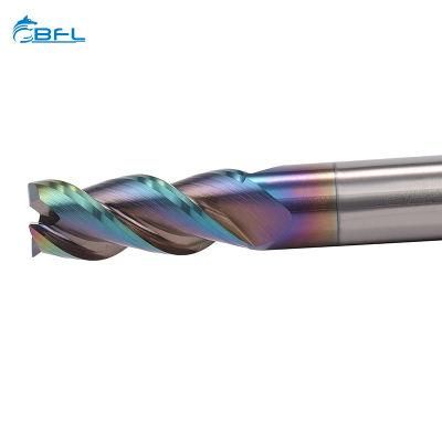 3 Flutes Solid Carbide Milling Tool CNC Cutter End Mills for Aluminum Color Coated
