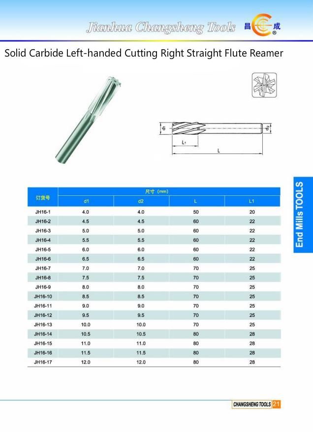 Coated Tisin Solid Carbide 4 Flutes Step Reamer for Reaming Hole