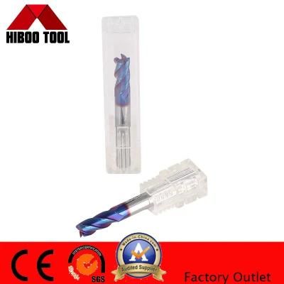 Good Quality Carbide End Mill HRC65 with Blue Nano Coating