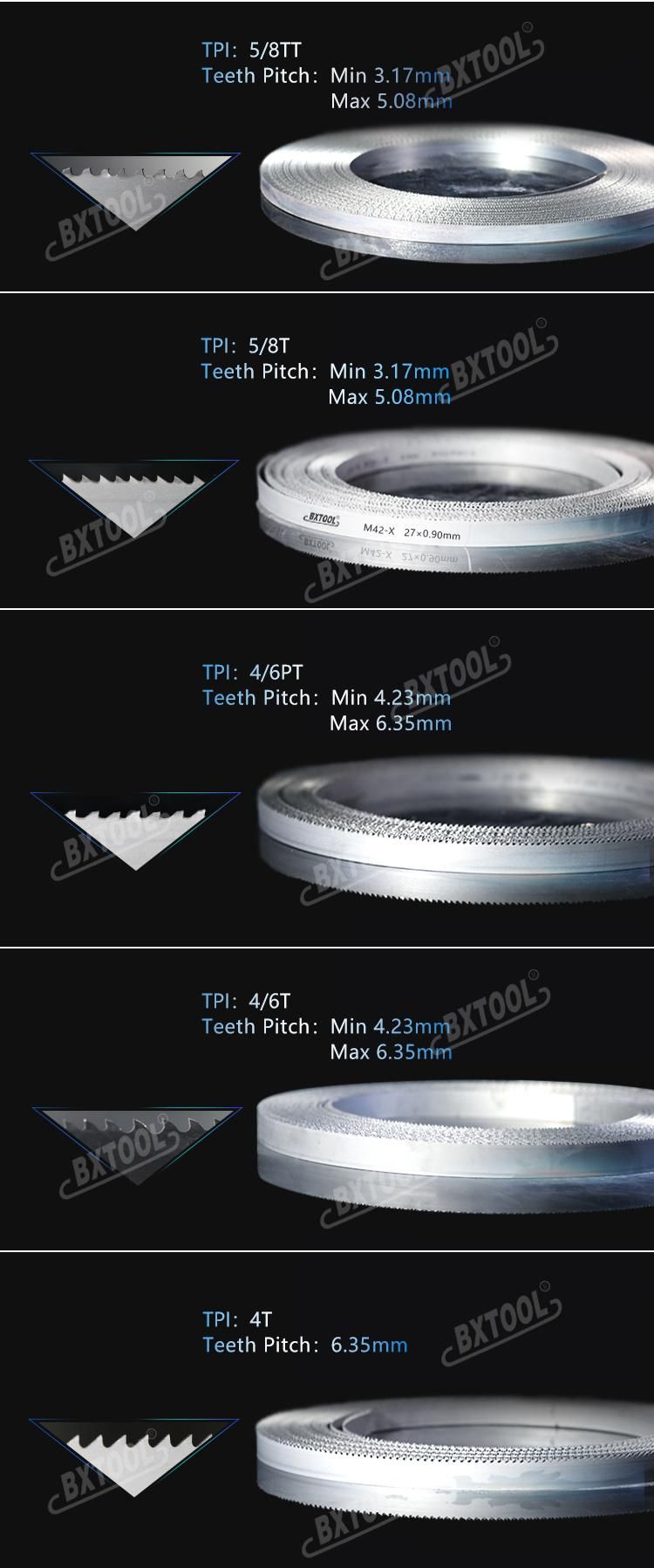 Bxtool HSS M42 German Saw Production Tech Bimetal Band Saw Blade Use in The Band Saw Machine