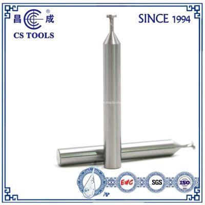Solid Carbide 2 Flutes D3.4*1*D6*50 T-Type End Mill for Milling T Slot