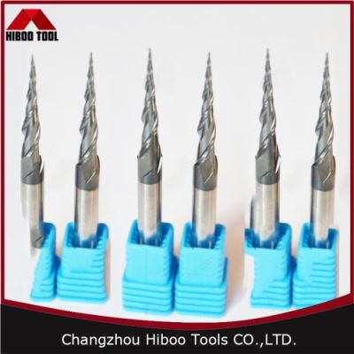 Solid Carbide Taper Ball Nose End Mill with Coated