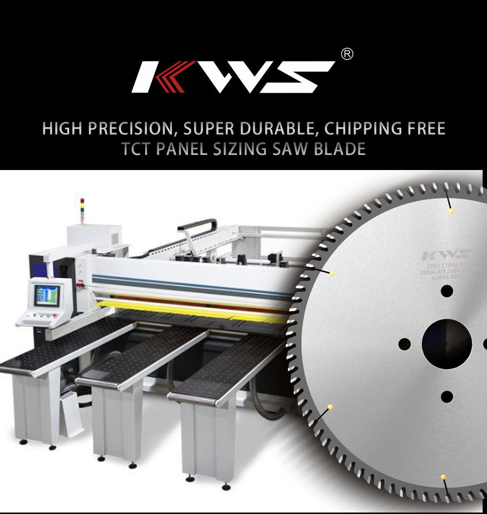 Kws Panel Sizing Saw Blade for CNC Beam Saw Hw Tungsten Carbide Tipped 355*60*3.5*84t Tp