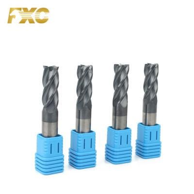 HRC50 Solid Carbide Square End Mill with 4 Flutes CNC Machine Cutter