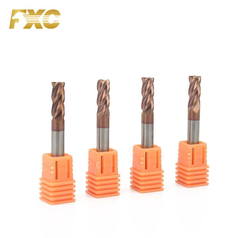 HRC55 Solid Carbide 4 Flutes Corner Raduis CNC Milling Machine