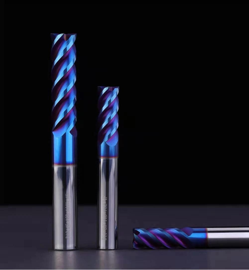 Tungsten Carbide End Mills HRC45/55/60/65 Square Ball Nose 2/3/4 Flute Solid Milling Pins Cutters CNC Machine Carbide Cutting Tool