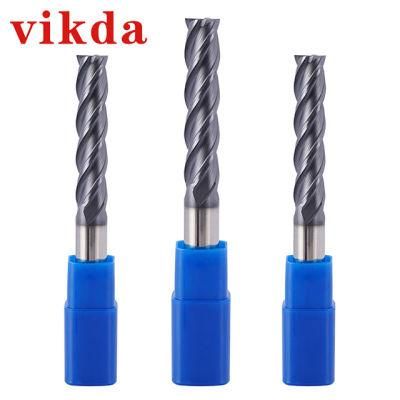 Vikda Solid Carbide 4f End Mills/ Solid Carbide 4f Milling Cutter