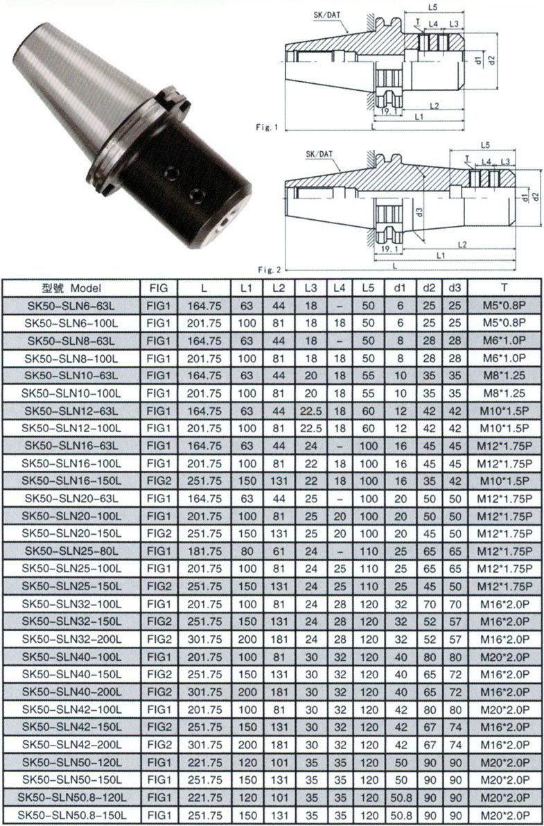 Bt/Nt/St/Jt/Sk/Dat/Cat Tool Holder Sk50-Sln Side Lock Milling Arbor