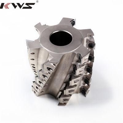 Kws Woodworking Tool Alloy Tipped Helical Cutting Wood Cutter Head Tct Spiral Planer Cutter