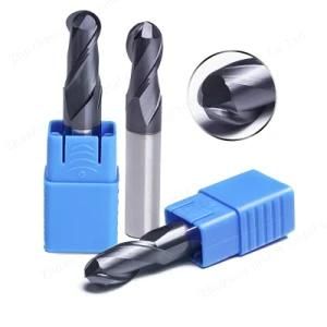 China Factory Standard Carbide 2f Ball Nose End Mill with Black Coating