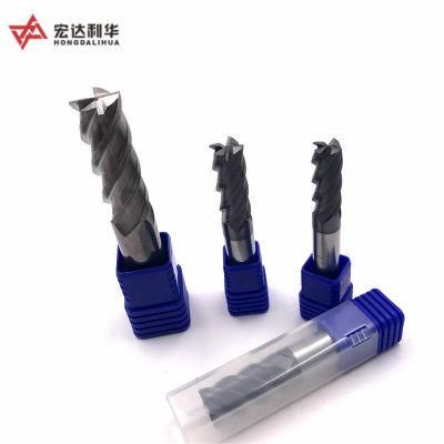 4 Flute HRC65 50L 75L 4mm 8mm 10mm Nano Coated Taper Straight Shank CNC Milling Cutter Sets Tungsten Steel End Mill