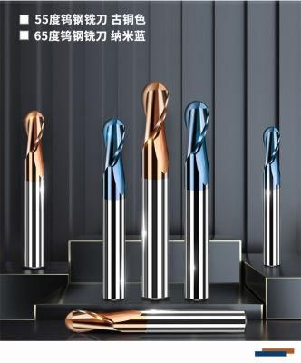 Coated Solid Carbide CNC Endmill for Steel, Stainless Steel, Non-Ferrous Metal Nano Coating Submicron Carbide Material