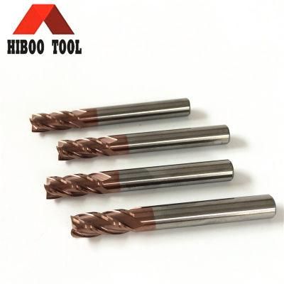 China Manufacture Coating Tisin Copper Carbide End Mills Milling Cutter