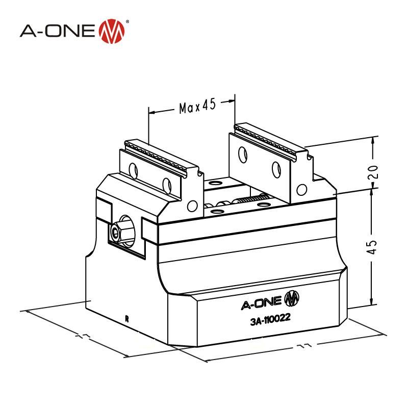 China Supplier a-One Manual Small Vise for 5-Axis Machine Processing