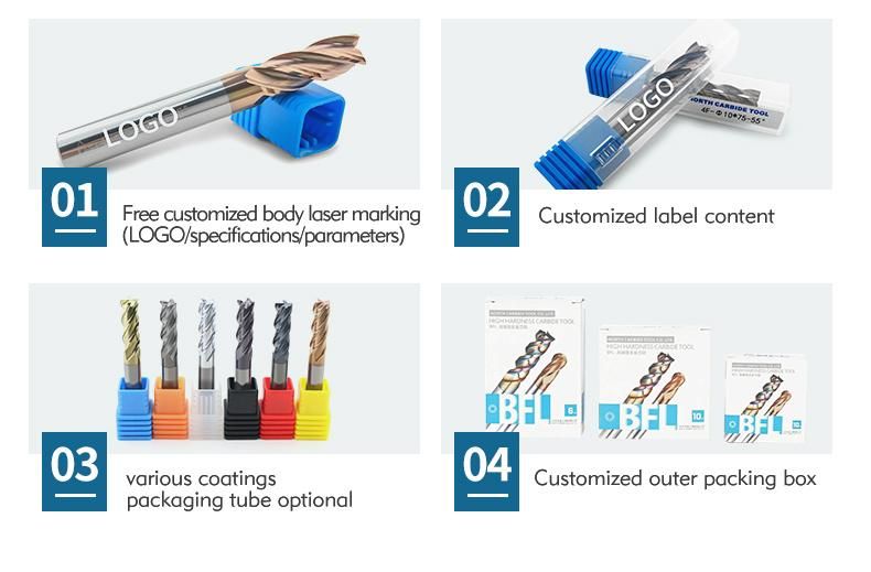 Bfl 2f Carbide Flat Bottom Drill Bits Customized Size Drilling Hole