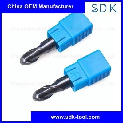 Tungsten Carbide Two Flute Ball Nose End Mills for Cast Iron