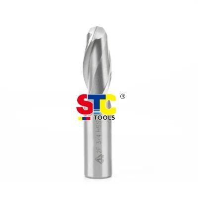 ANSI High Speed Steel HSS Two Flute Single -End Ball Nose End Mills