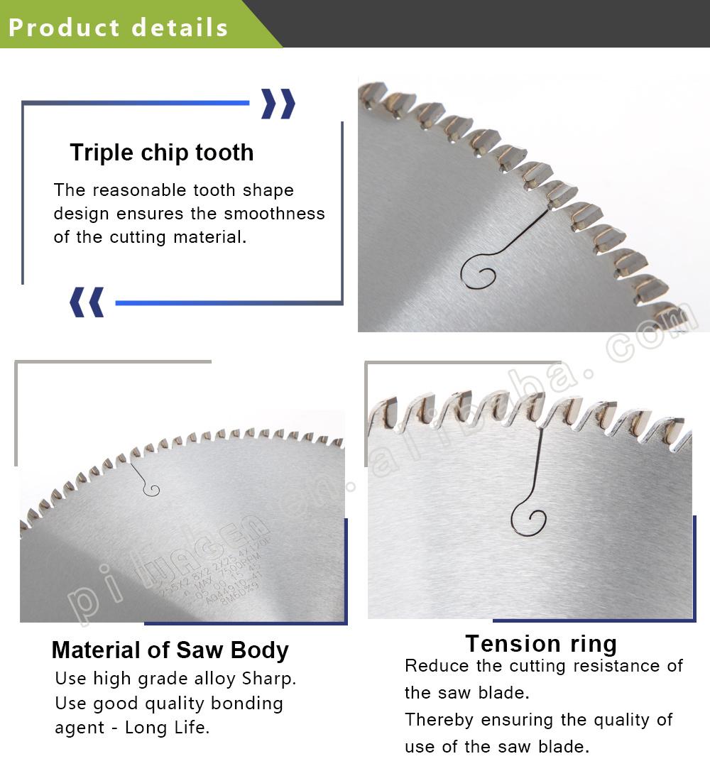 Tct Carbide Aluminum Cutting Circular Saw Blade
