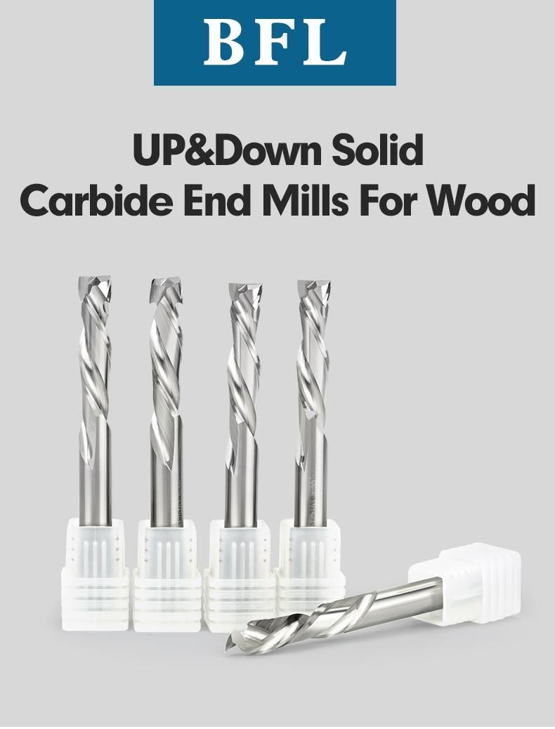 Bfl Solid Carbide 2 Flute 8mm up and Down Cut End Mill CNC Cutter Tools