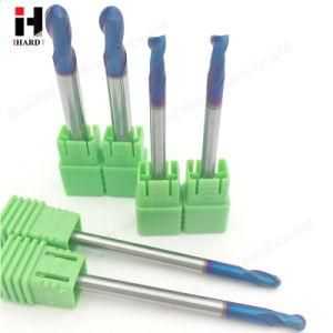High Hardness Steel Tungsten Carbide 2/4 Flute Ball Nose End Mill HRC65