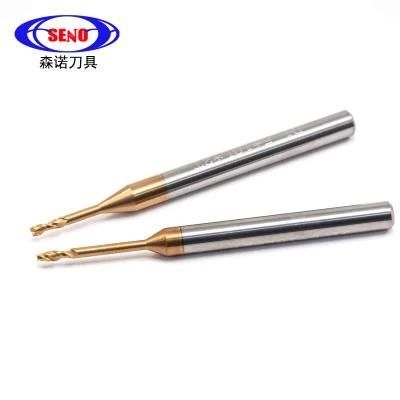 Seno Indexable Solid Carbide Micro Ball Nose End Mill with Long Neck 2f/4f HRC55