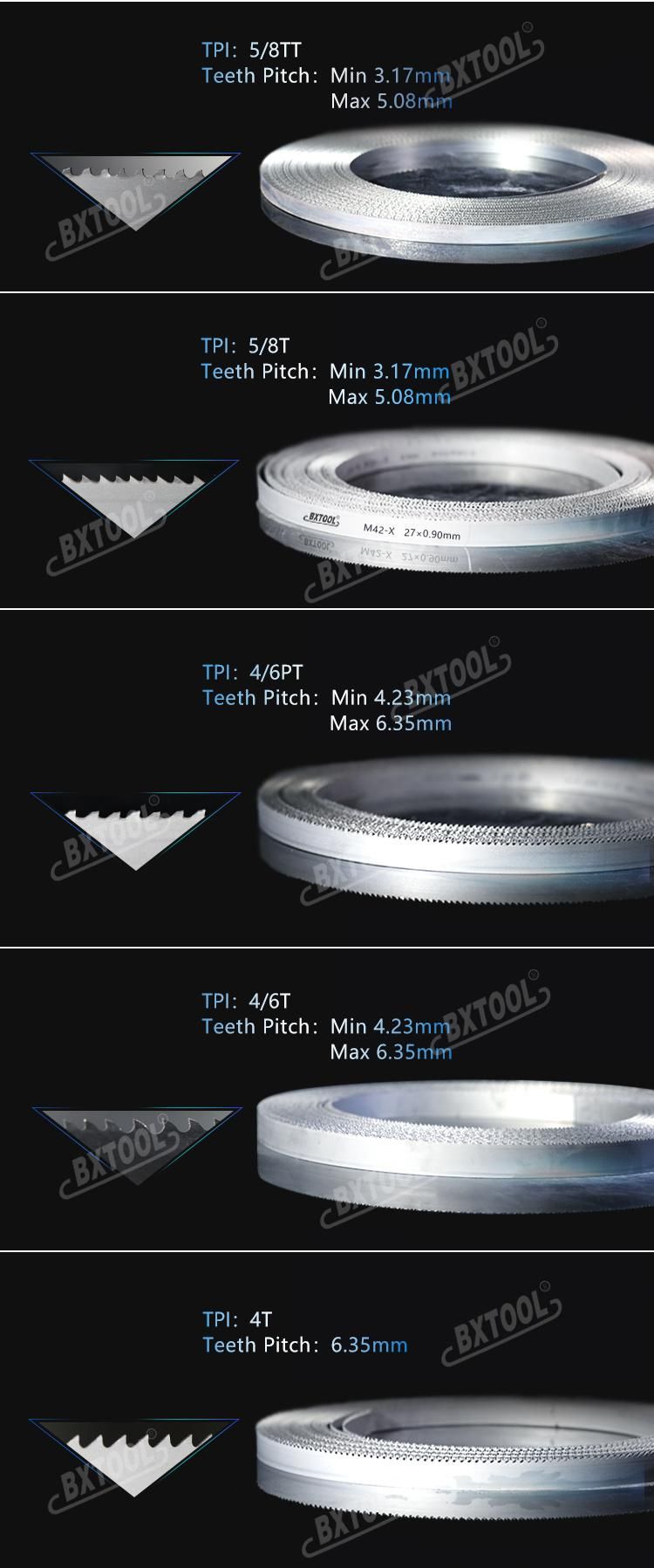Bxtool M42/X Grade 3505*27*0.9m42 Bimetal Bandsaw Blades for Cutting Metal