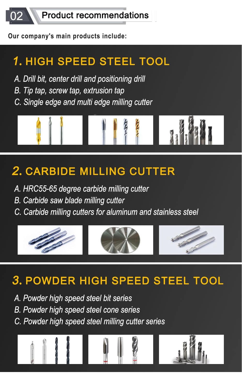 Vikda Rapid Steel Four Eadge End Mill Bit CNC Cutting Tools