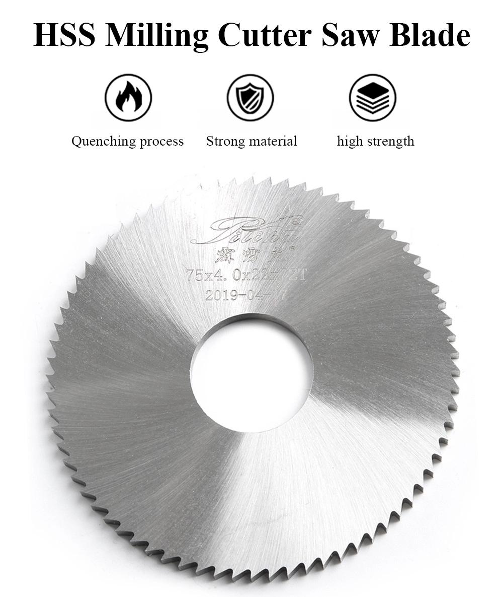 75X0.8X22X80t HSS Slitting Circular Saw Blade Metal Cutting Disc for Metal Steel Cutting