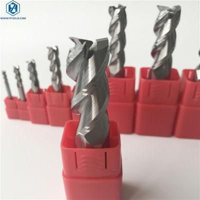 Solid Carbide End Mill 3 Flutes 55HRC Inch Size Imperial End Mill for Aluminum