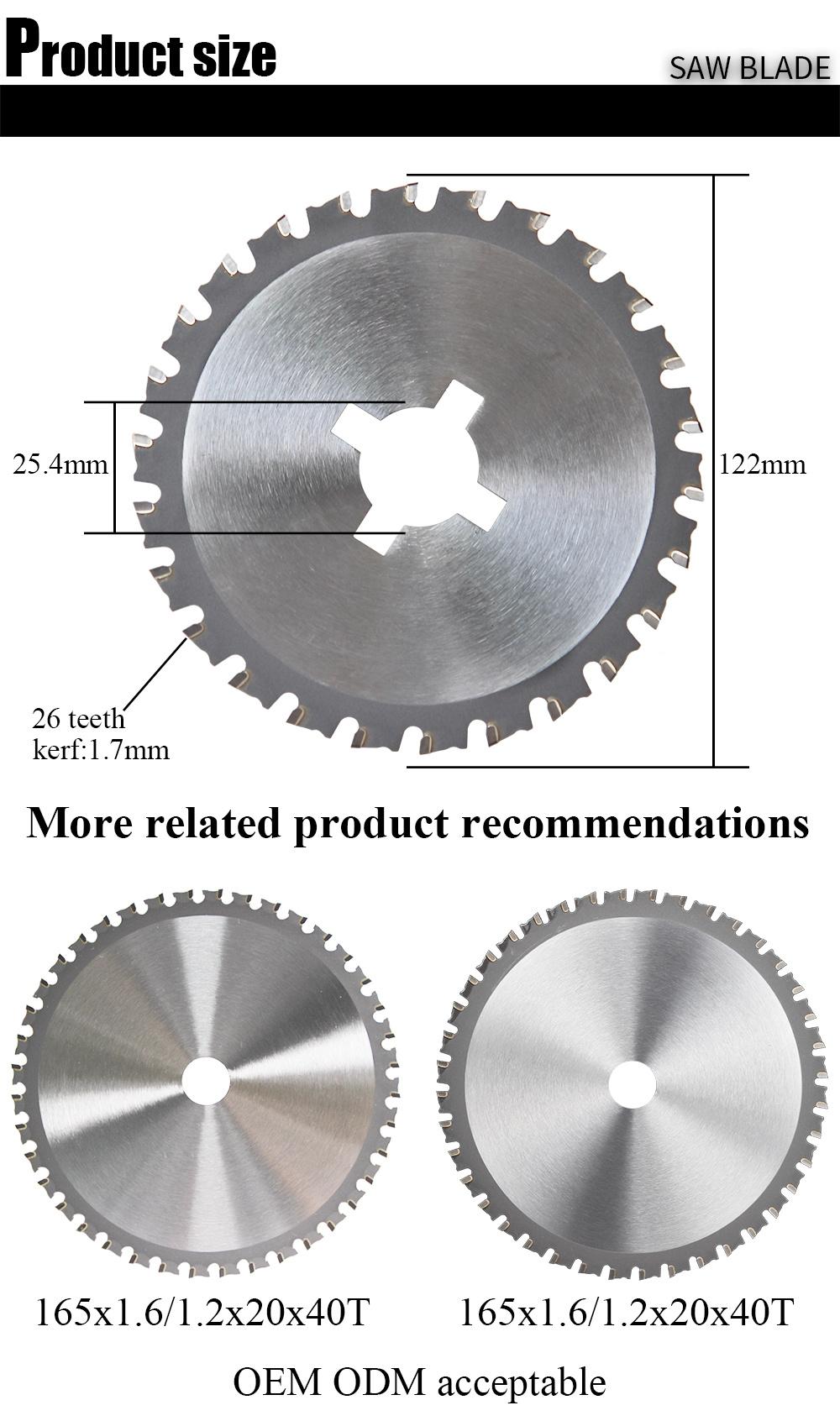 4 Keyways Tct Saw Blade Cutting Steel Iron