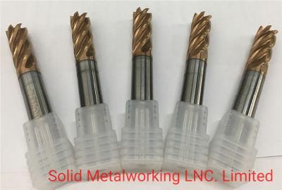 6 Cutting Flutes CNC Solid Carbide Milling Cutter 65HRC