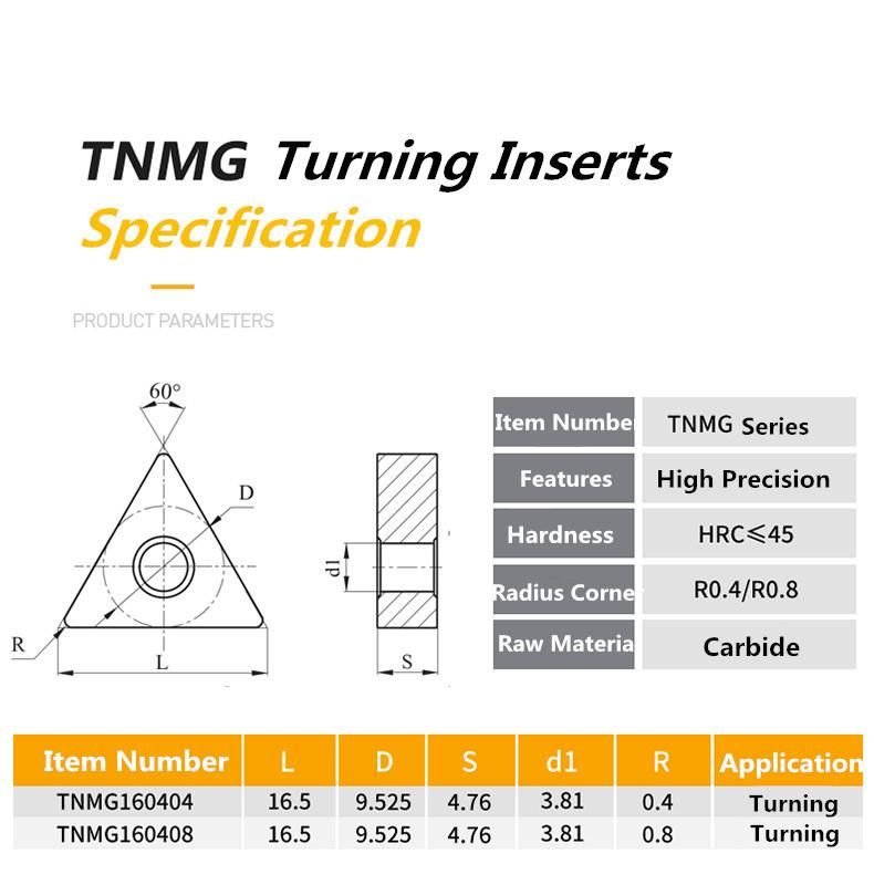 High Quality Tnmg160408-Pm Carbide Turning Insert for Mild Steel and Forged Steel