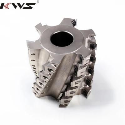 Kws Helical Planing Spiral Cutter Head Wood Cutting High Performance Throw-Away Type Woodworking Spiral Cutter Head