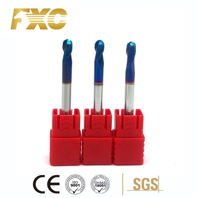 HRC60 Degree 2 Flutes Ball Nose End Mill Cutters