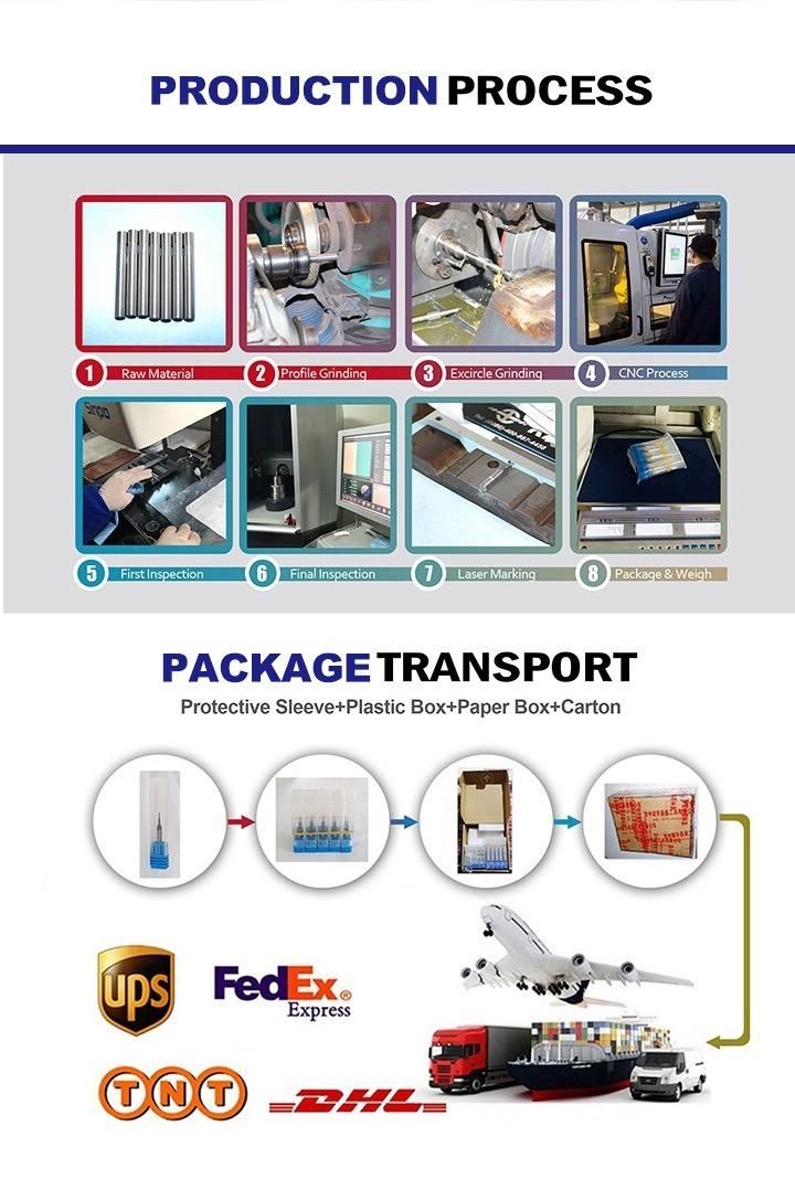 Custom Design HRC50 Carbide Proflie Milling Cutter Used on CNC Machine