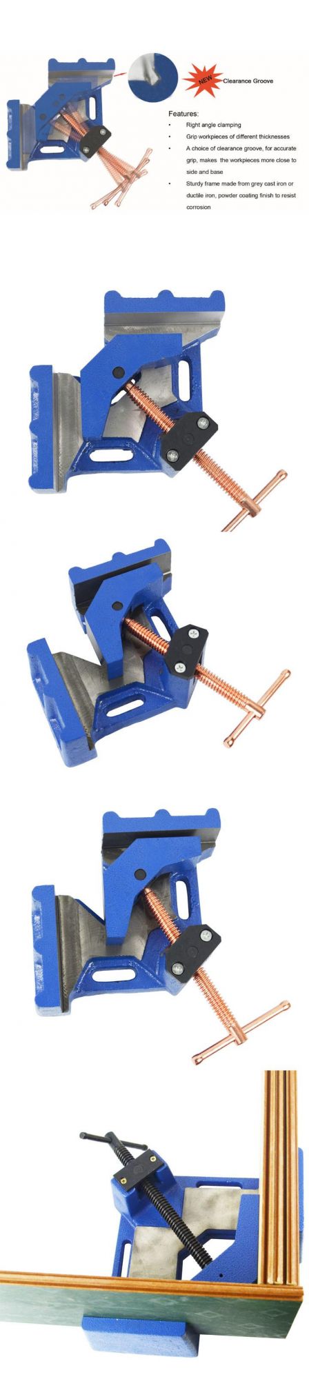 Right Angle Vise with Clearance Groove
